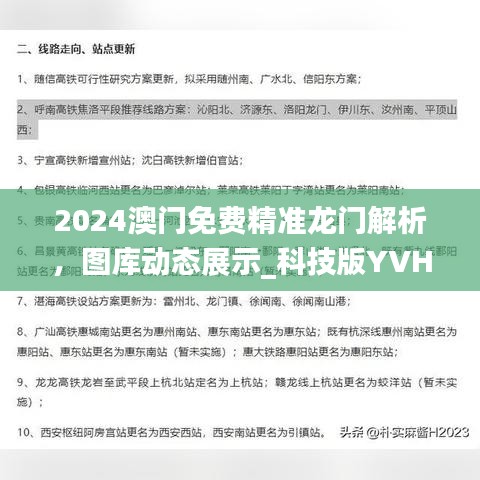 2024澳門免費精準龍門解析，圖庫動態(tài)展示_科技版YVH464.54