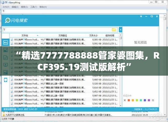 “精選7777788888管家婆圖集，RCF395.19測試版解析”