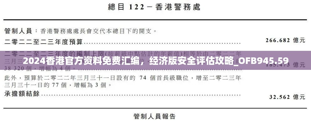 2024香港官方資料免費(fèi)匯編，經(jīng)濟(jì)版安全評(píng)估攻略_OFB945.59