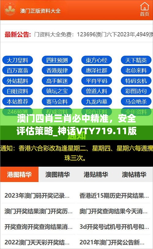 澳門四肖三肖必中精準，安全評估策略_神話VTY719.11版