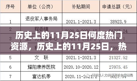 歷史上的11月25日，熱門資源的演變與影響