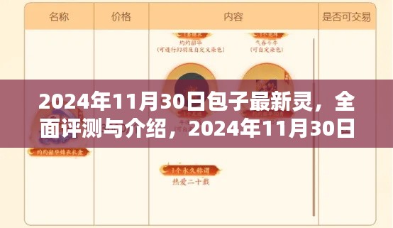 2024年11月30日包子最新靈產(chǎn)品全面評(píng)測與介紹