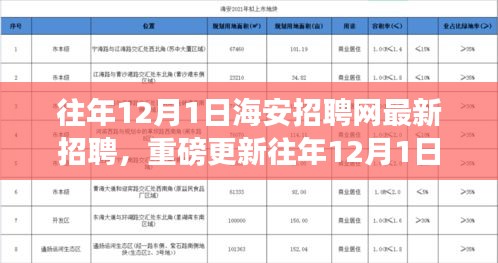 往年12月1日海安招聘網(wǎng)最新職位信息揭秘，求職者福音