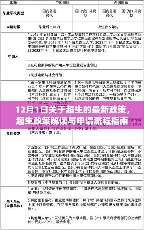 超生政策解讀與申請流程指南，最新政策解讀適用于初學者與進階用戶