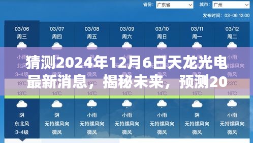 揭秘未來動向，預(yù)測天龍光電在2024年12月6日的最新動態(tài)與未來發(fā)展趨勢分析。