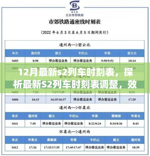 最新S2列車時刻表調(diào)整解析，效率與便利的權(quán)衡之道