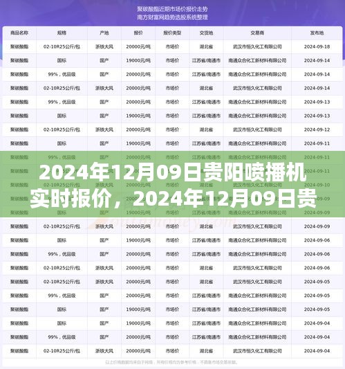 2024年12月09日貴陽噴播機(jī)實(shí)時報價及選購指南，深度解析與報價大全