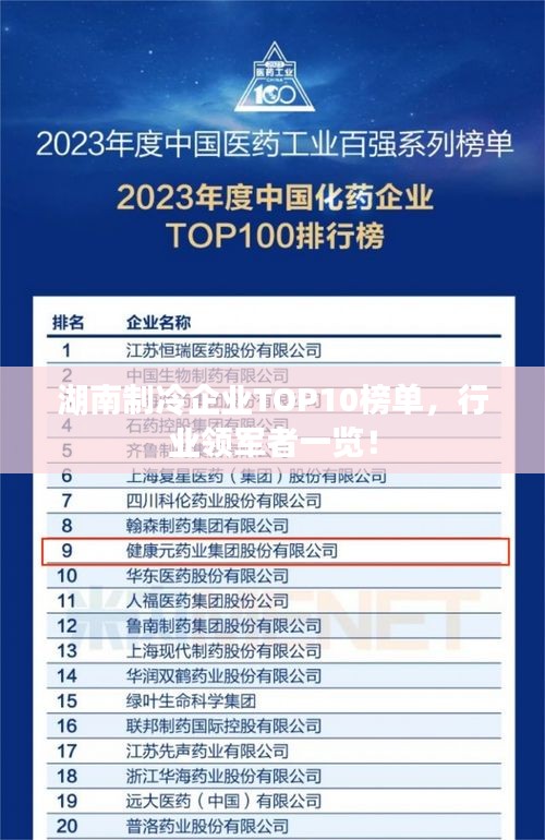 湖南制冷企業(yè)TOP10榜單，行業(yè)領軍者一覽！