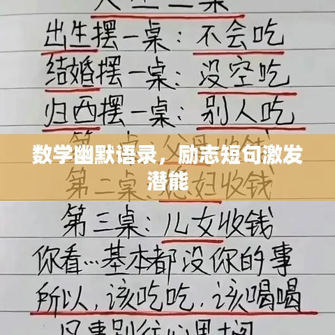 數(shù)學(xué)幽默語錄，勵志短句激發(fā)潛能