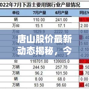 唐山股價(jià)最新動(dòng)態(tài)揭秘，今日走勢(shì)一覽無余