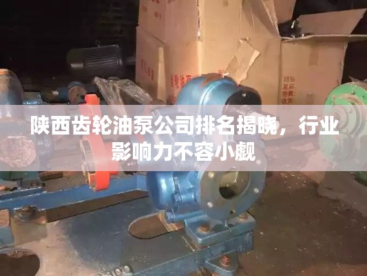 陜西齒輪油泵公司排名揭曉，行業(yè)影響力不容小覷