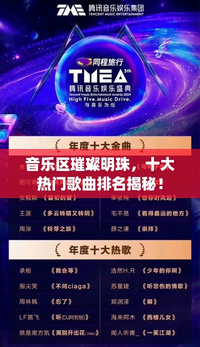 音樂區(qū)璀璨明珠，十大熱門歌曲排名揭秘！