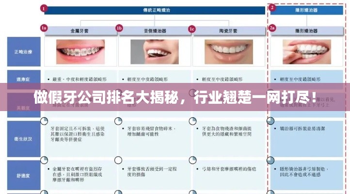 做假牙公司排名大揭秘，行業(yè)翹楚一網(wǎng)打盡！