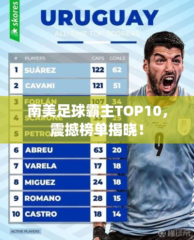 南美足球霸主TOP10，震撼榜單揭曉！