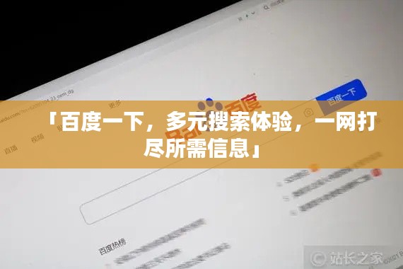 「百度一下，多元搜索體驗(yàn)，一網(wǎng)打盡所需信息」