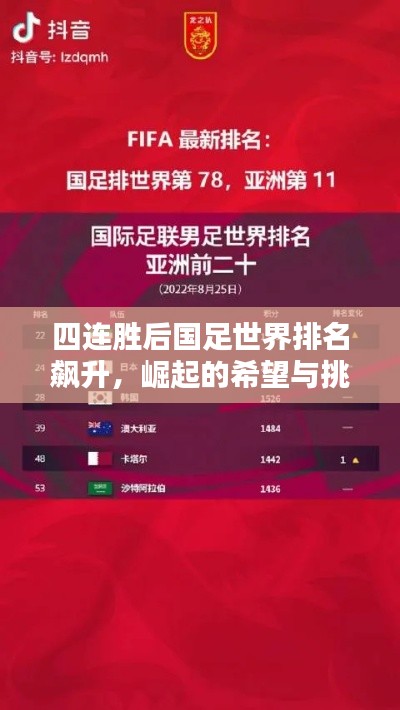四連勝后國足世界排名飆升，崛起的希望與挑戰(zhàn)并存