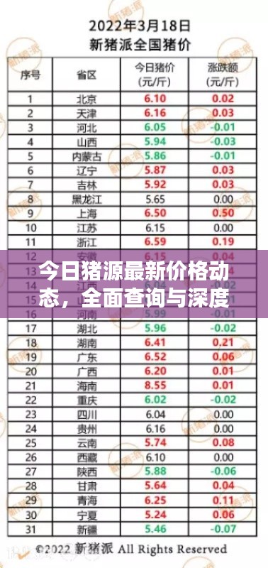今日豬源最新價格動態(tài)，全面查詢與深度分析