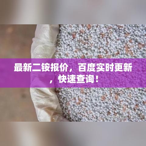 最新二銨報價，百度實時更新，快速查詢！